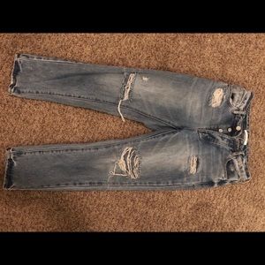 Light wash ripped jeans